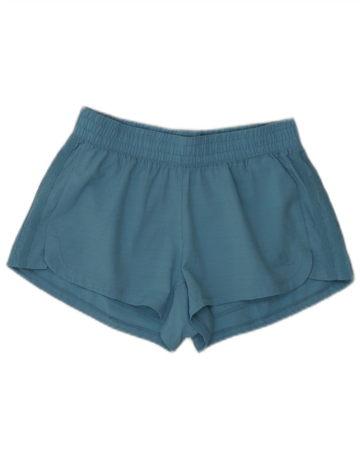 Adidas Short de sport pour femme UK 8/10 Petit Bleu Polyester