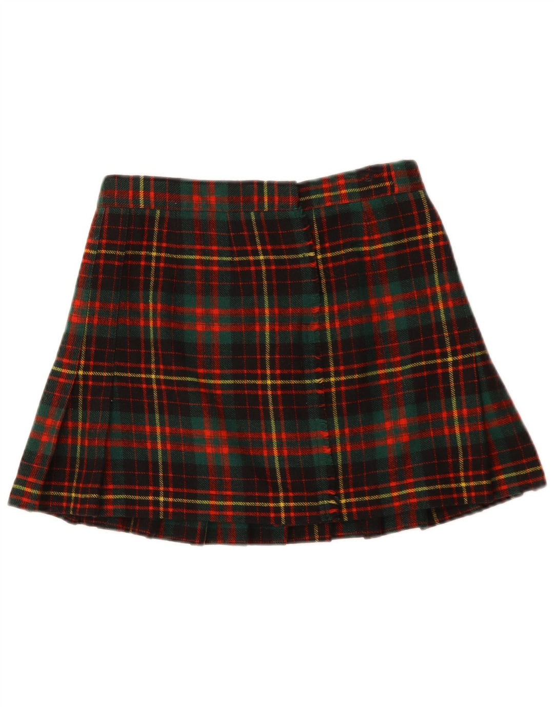 jupe plissée portefeuille femme vintage IT 42 Medium W28 Plaid multicolore