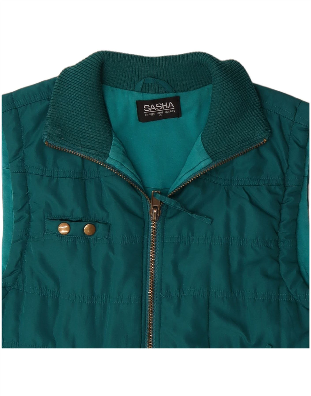 SASHA Gilet rembourré surdimensionné pour femme UK 8 Petit Bleu Polyester