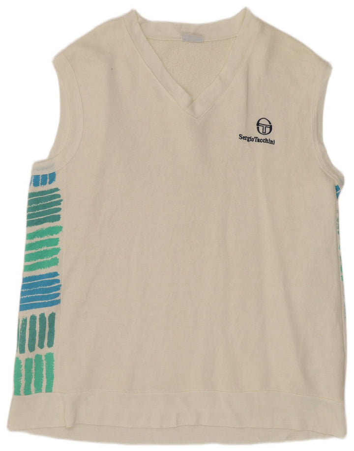 SERGIO TACCHINI Sweat-Shirt Homme 2XL Blanc Cassé Colourblock