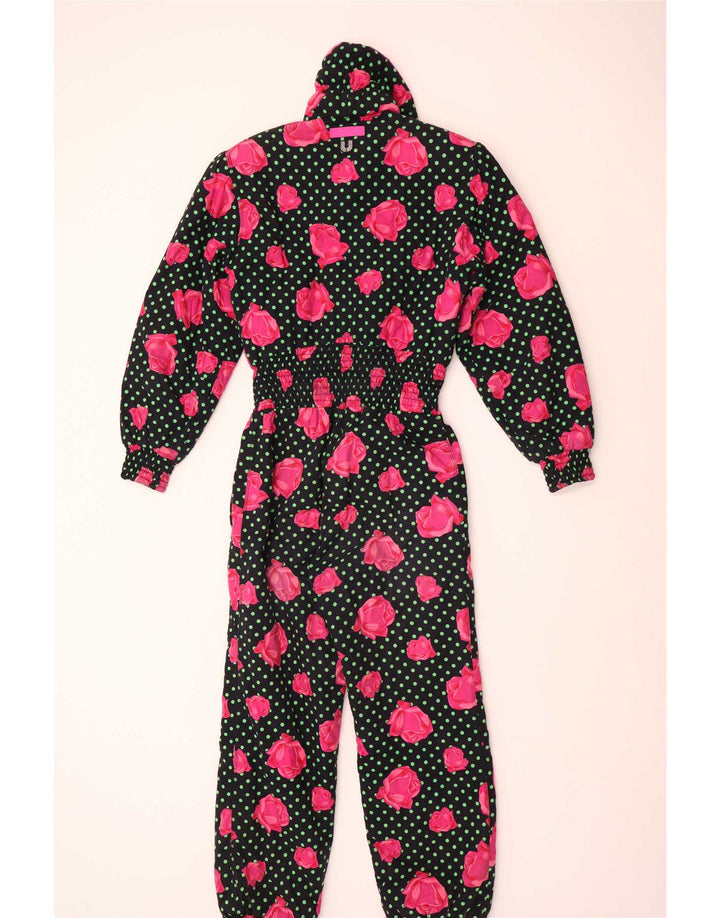 Ungaro Combinaison de Ski Femme IT 44 Medium Noir Floral Coton
