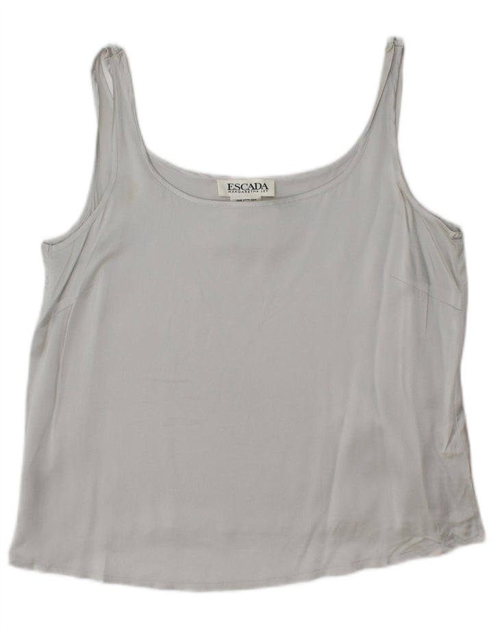 Escada Débardeur Femme IT 42 Gris Moyen Soie