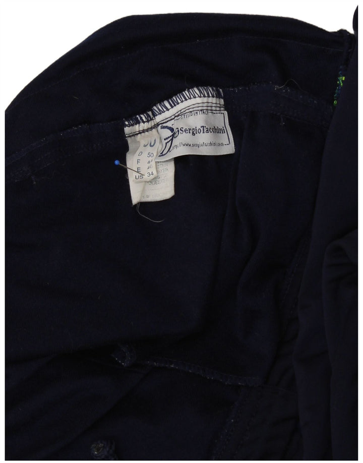 SERGIO TACCHINI Mens Tracksuit Trousers IT 50 Medium Navy Blue Colourblock