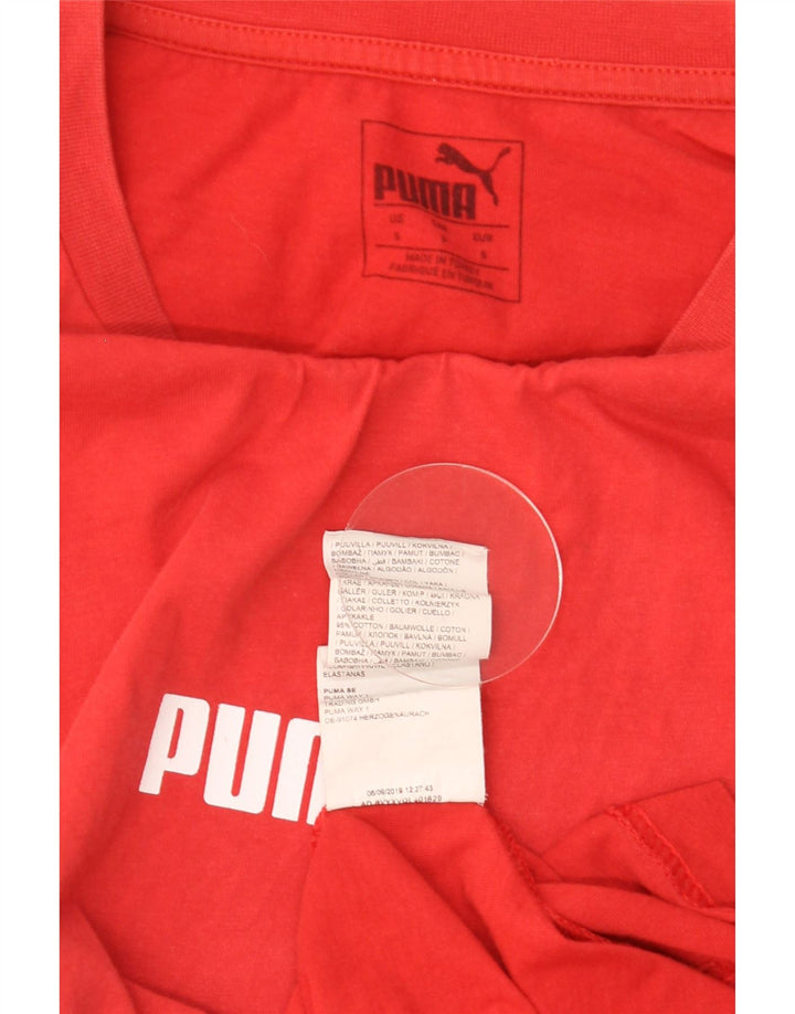 Puma T-Shirt Graphique Homme Petit Rouge Coton