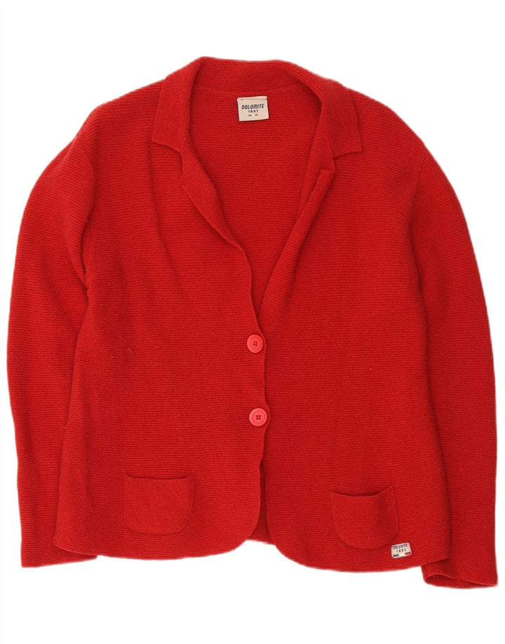 Dolomite Womens Cardigan Sweater UK 16 Grande laine rouge