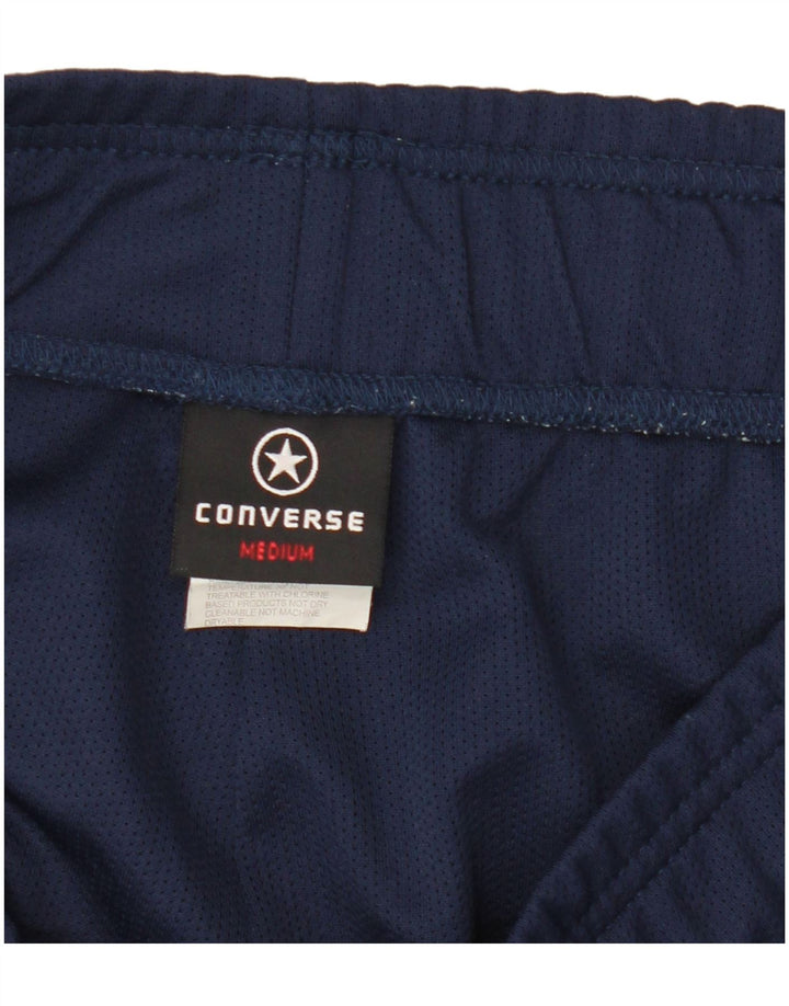 Converse Short de sport pour homme en polyester color block bleu marine moyen