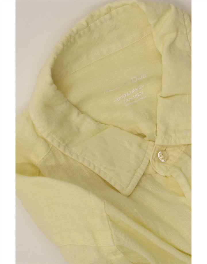 Massimo Dutti Chemise Homme Grand Lin Jaune