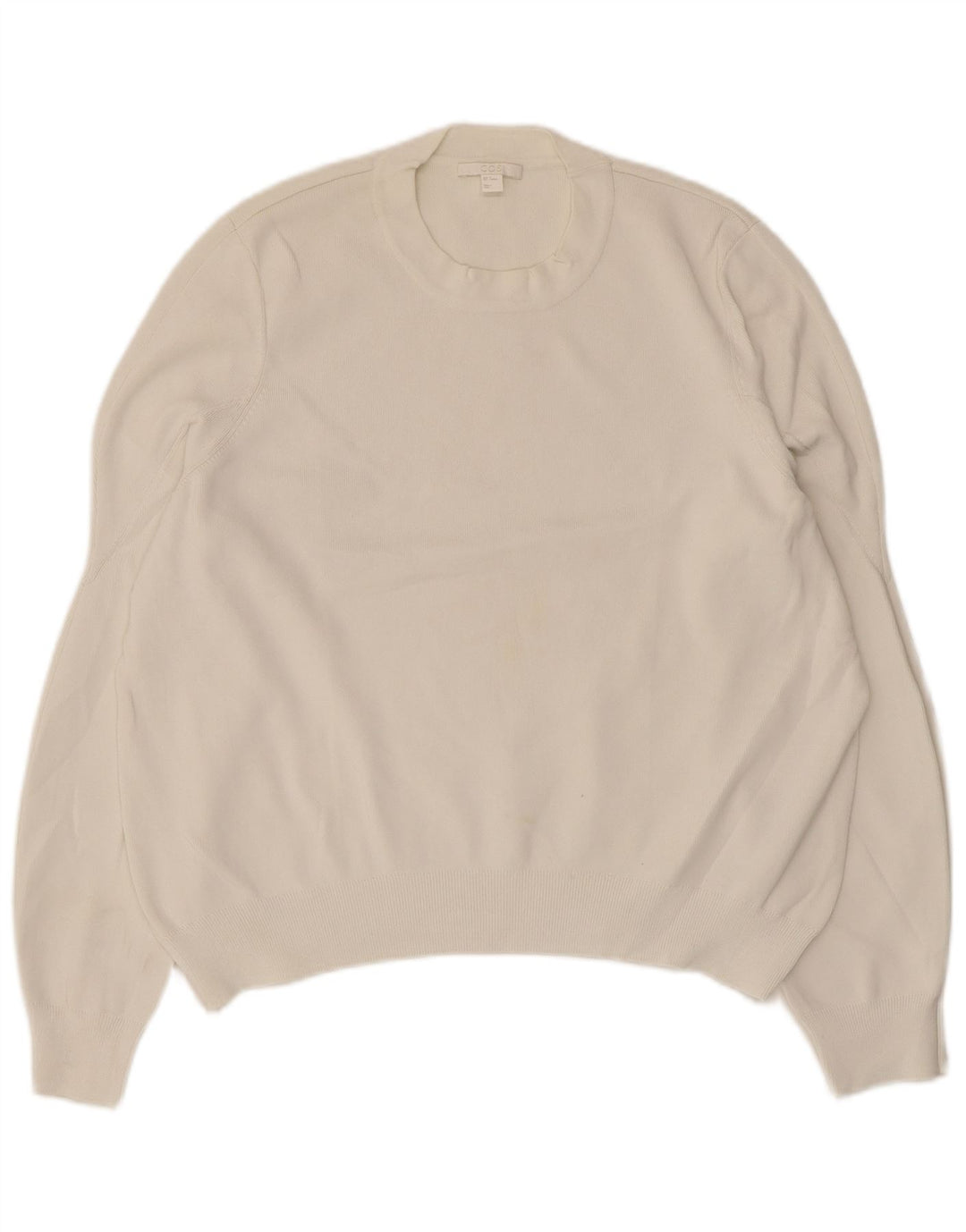 Cos Pull à col rond pour femme UK 14 Viscose blanc moyen