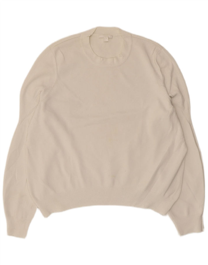 Cos Pull à col rond pour femme UK 14 Viscose blanc moyen