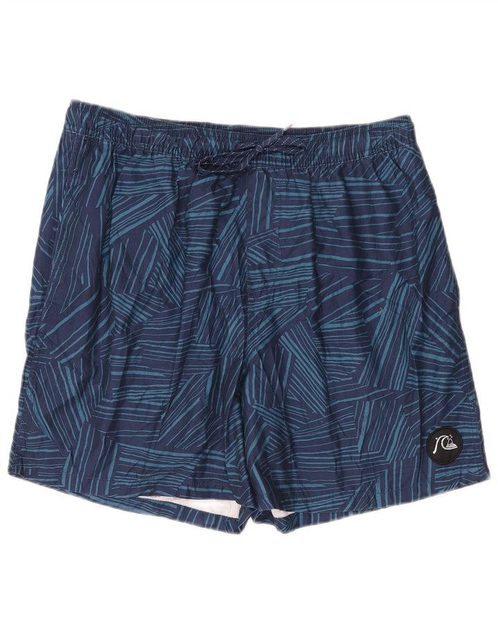 Quiksilver Short de Bain Homme XL Bleu Marine Géométrique Polyester