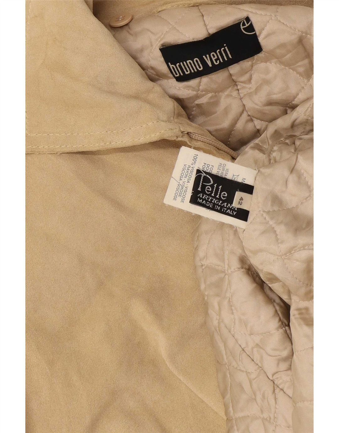 Bruno Verri Veste En Daim Femme IT 42 Cuir Beige Moyen