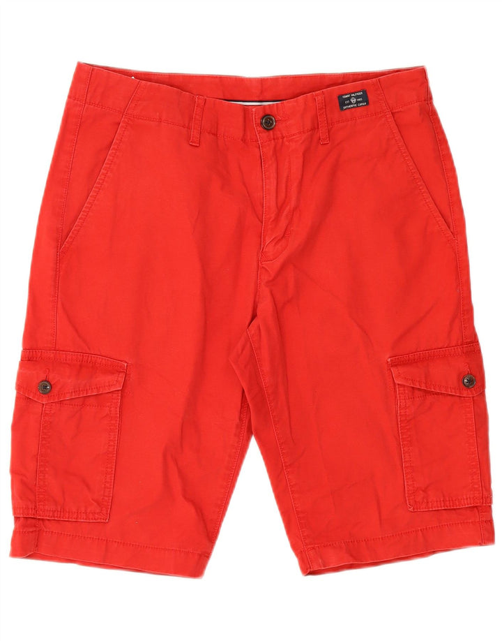 Tommy Hilfiger Short Cargo W31 Homme Rouge Moyen Coton