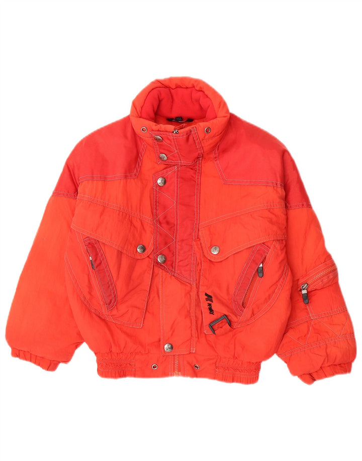K-Way Veste de ski à capuche garçon 7-8 ans Rouge Colourblock Polyamide