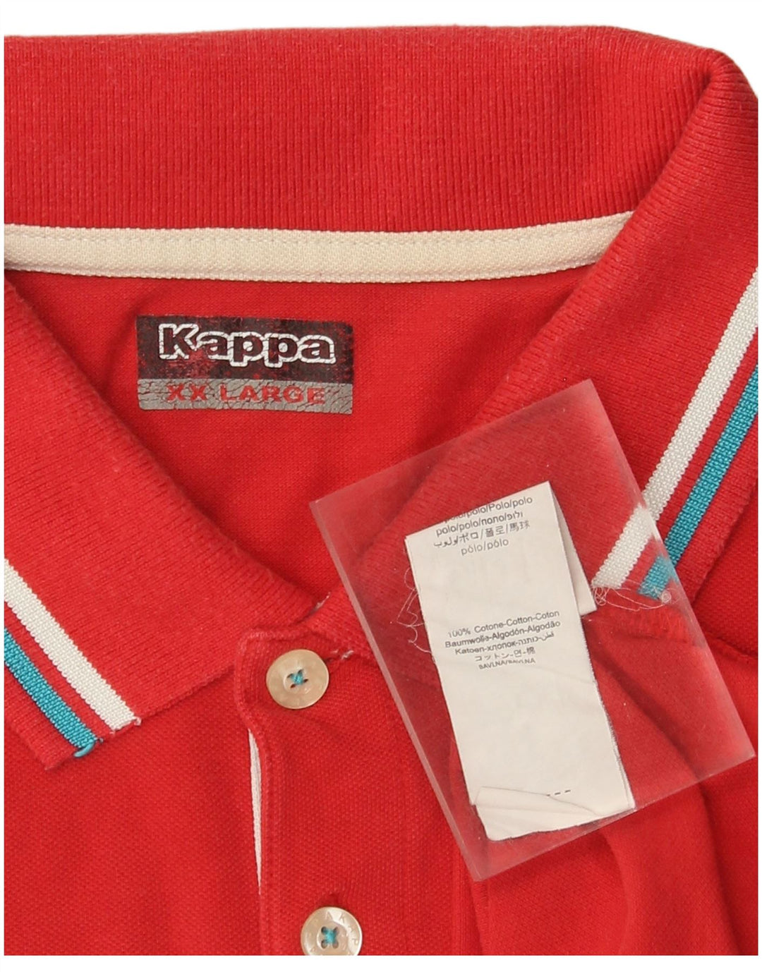 Kappa Polo Homme 2XL Rouge Coton