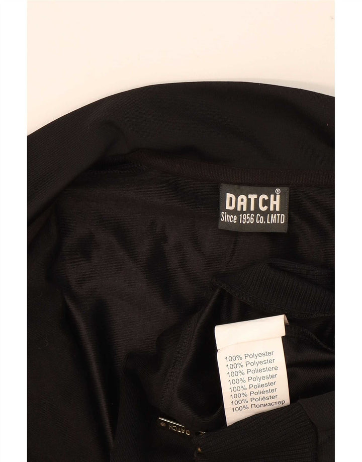 Datch Veste de survêtement graphique pour homme Taille L en polyester noir