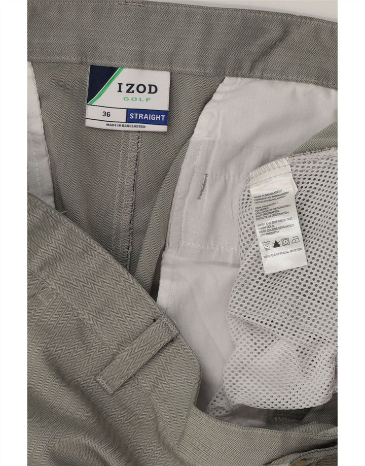 IZOD Short cargo de golf pour homme W36 en polyester à chevrons gris