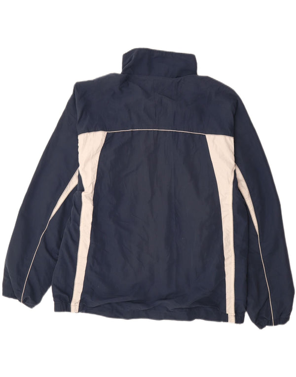 ASICS Veste de survêtement pour homme XL Bleu marine Colorblock Polyester