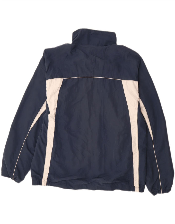 ASICS Veste de survêtement pour homme XL Bleu marine Colorblock Polyester