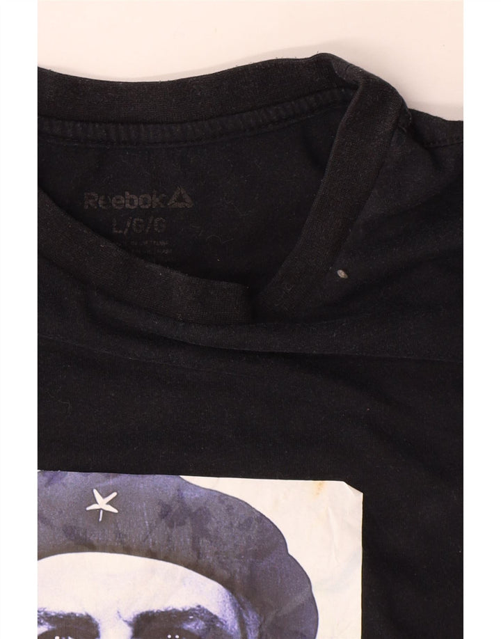 Reebok T-Shirt Graphique Homme Grand Noir Coton