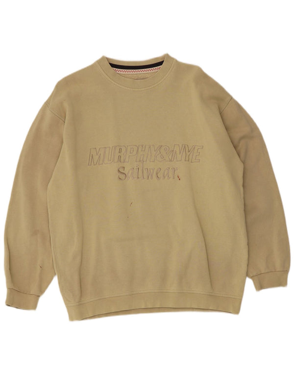Murphy & Nye Sweat-shirt graphique pour homme en coton kaki moyen