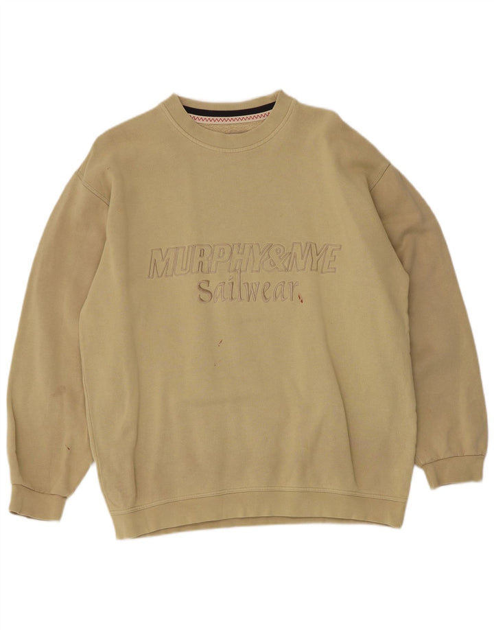 Murphy & Nye Sweat-shirt graphique pour homme en coton kaki moyen