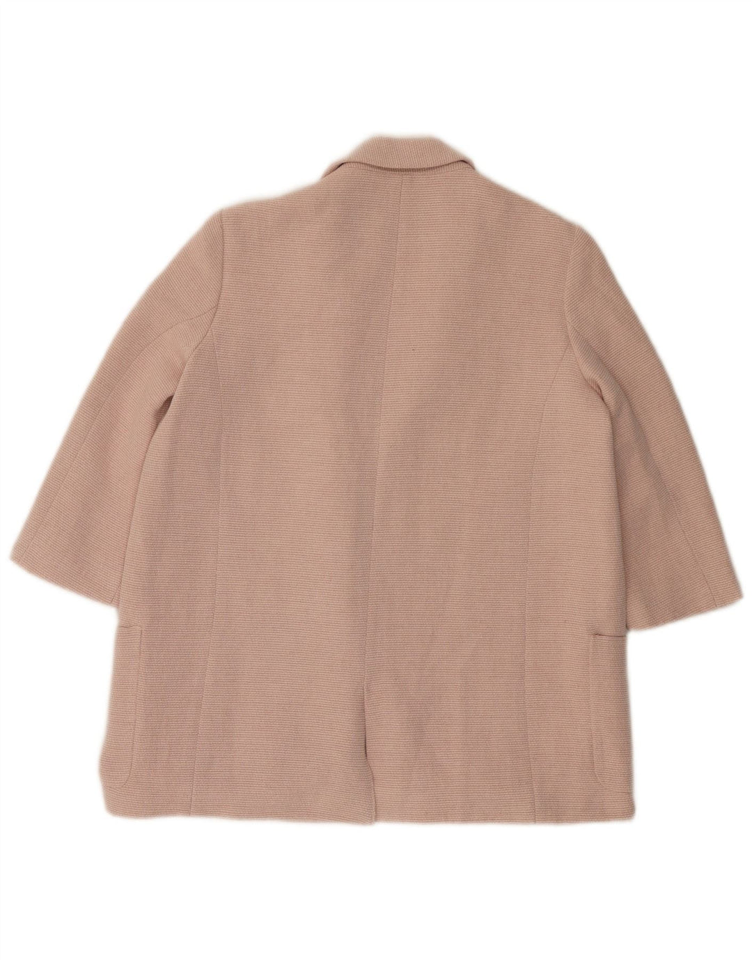 ZARA Veste blazer surdimensionnée ouverte à manches 3/4 pour femme UK 10 Small Rose