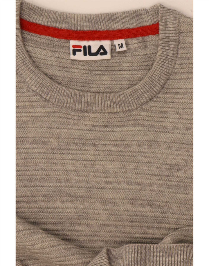 Fila Pull Col Rond Homme Gris Moyen Moucheté