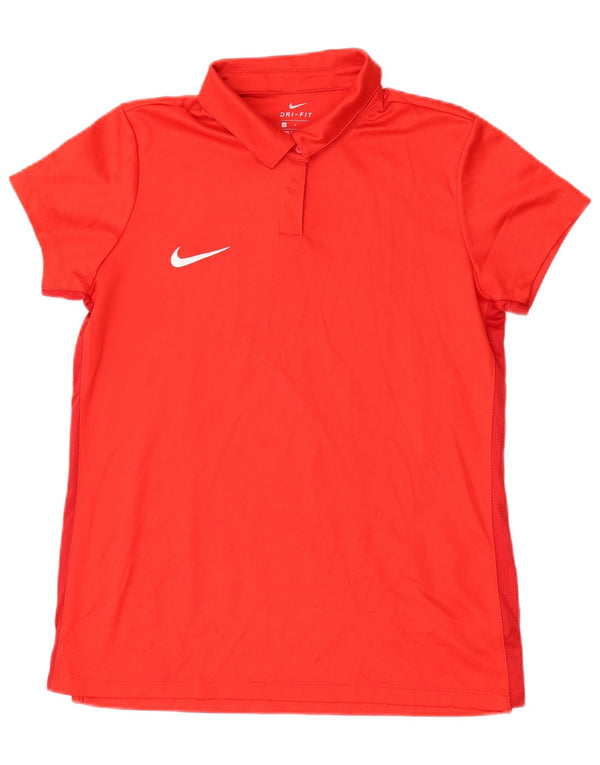 Nike Polo Dri Fit pour femme UK 14 Large Rouge
