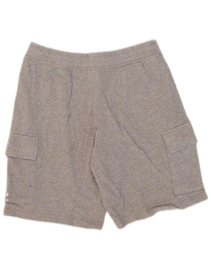 Adidas Short de sport cargo pour hommes, grand coton gris