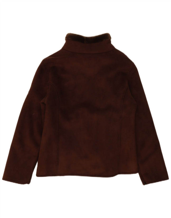 Jack Murphy Veste Sherpa Femme UK 14 Grand Acrylique Marron