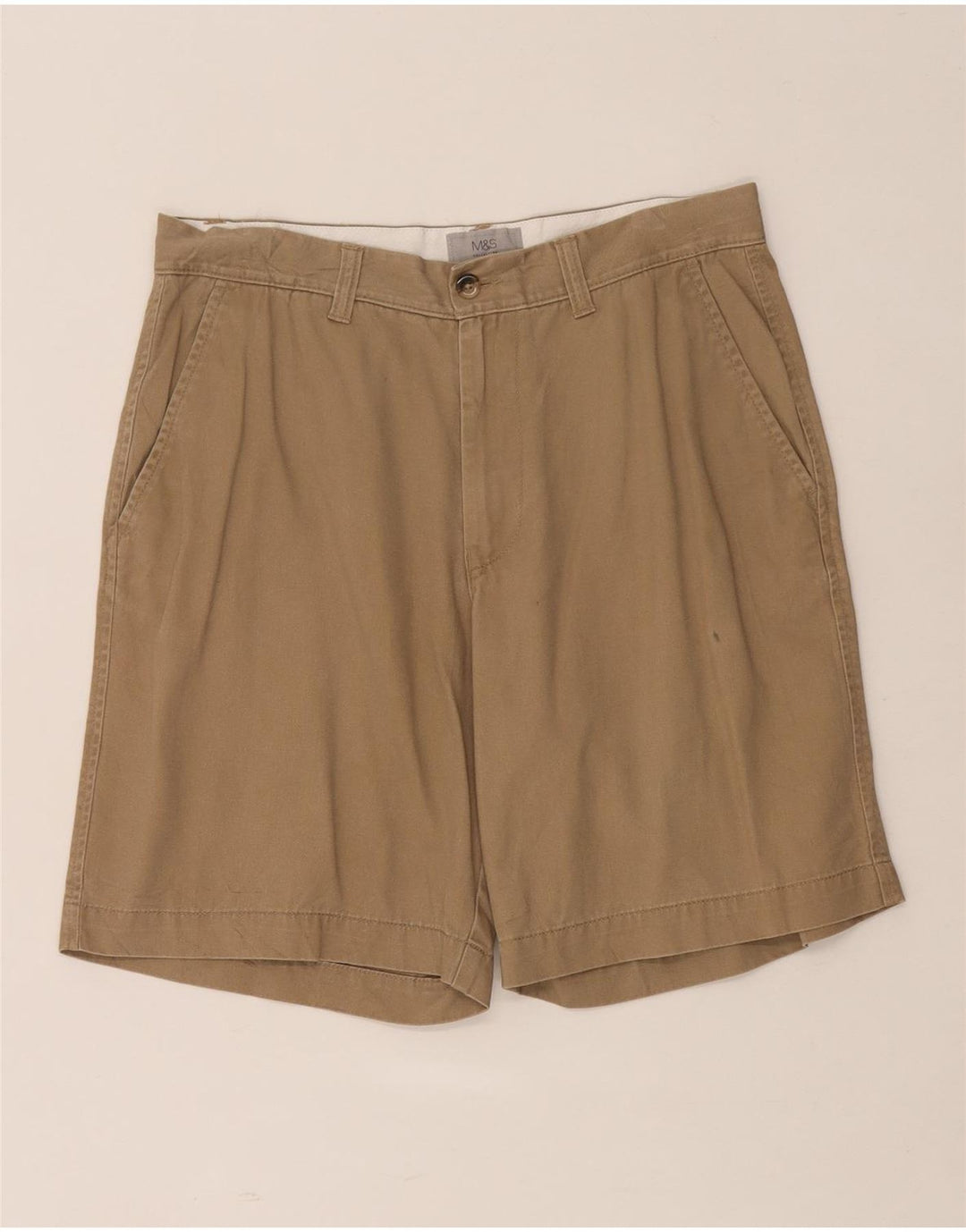 MARKS & SPENCER Short Chino Homme W32 Coton Marron Moyen