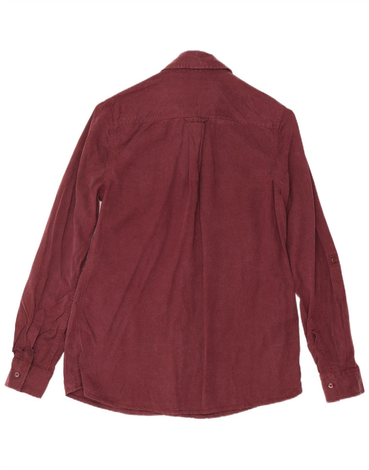 Marks & Spencer Chemise Femme UK 8 Small Bordeaux Lyocell