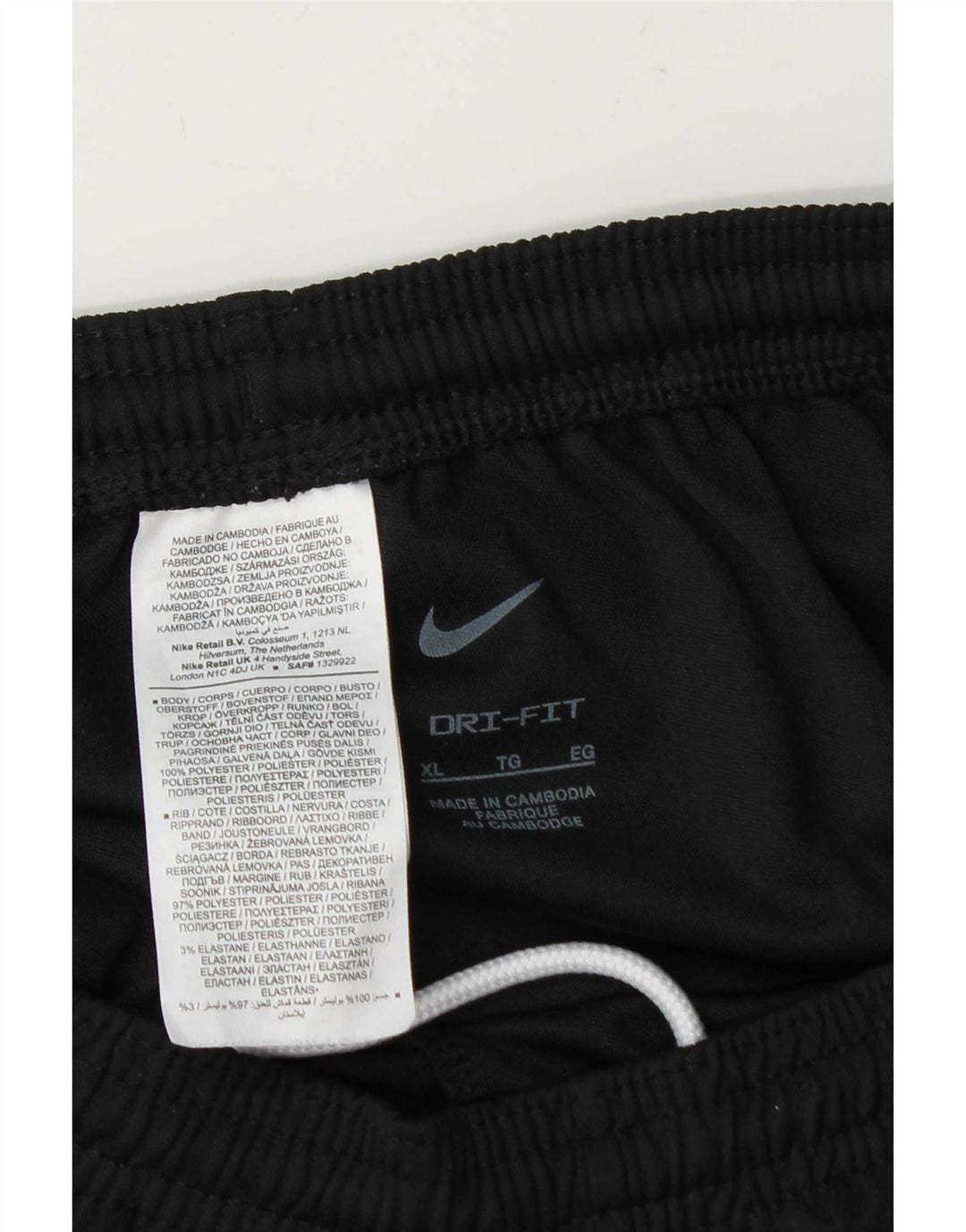 Nike Pantalon de survêtement Dri Fit pour homme XL Noir Polyester