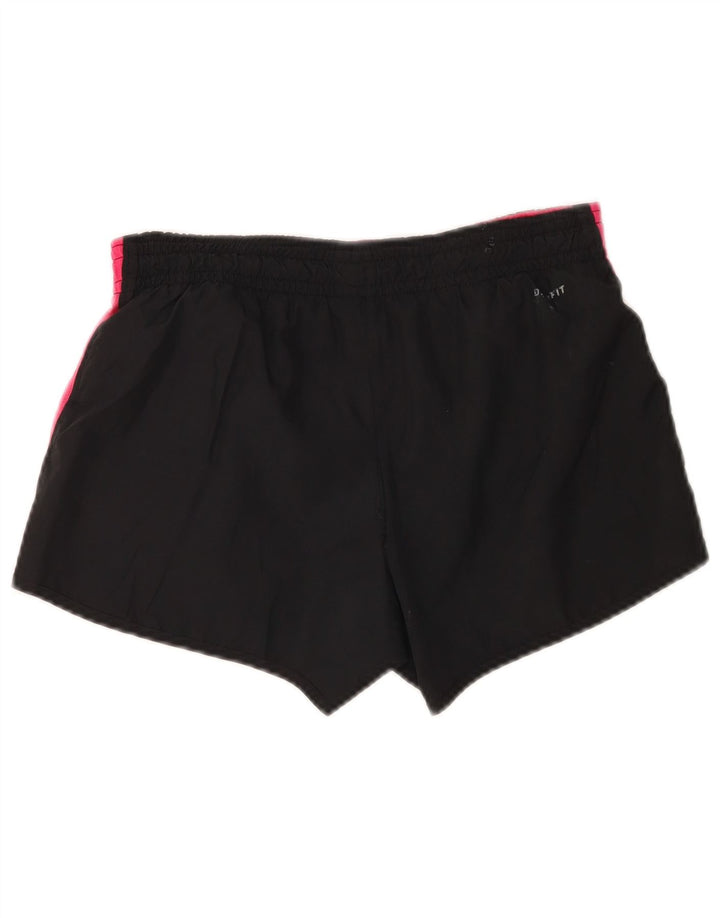 Nike Short de sport Dri Fit pour femme UK 10 Small Noir Colorblock Polyester