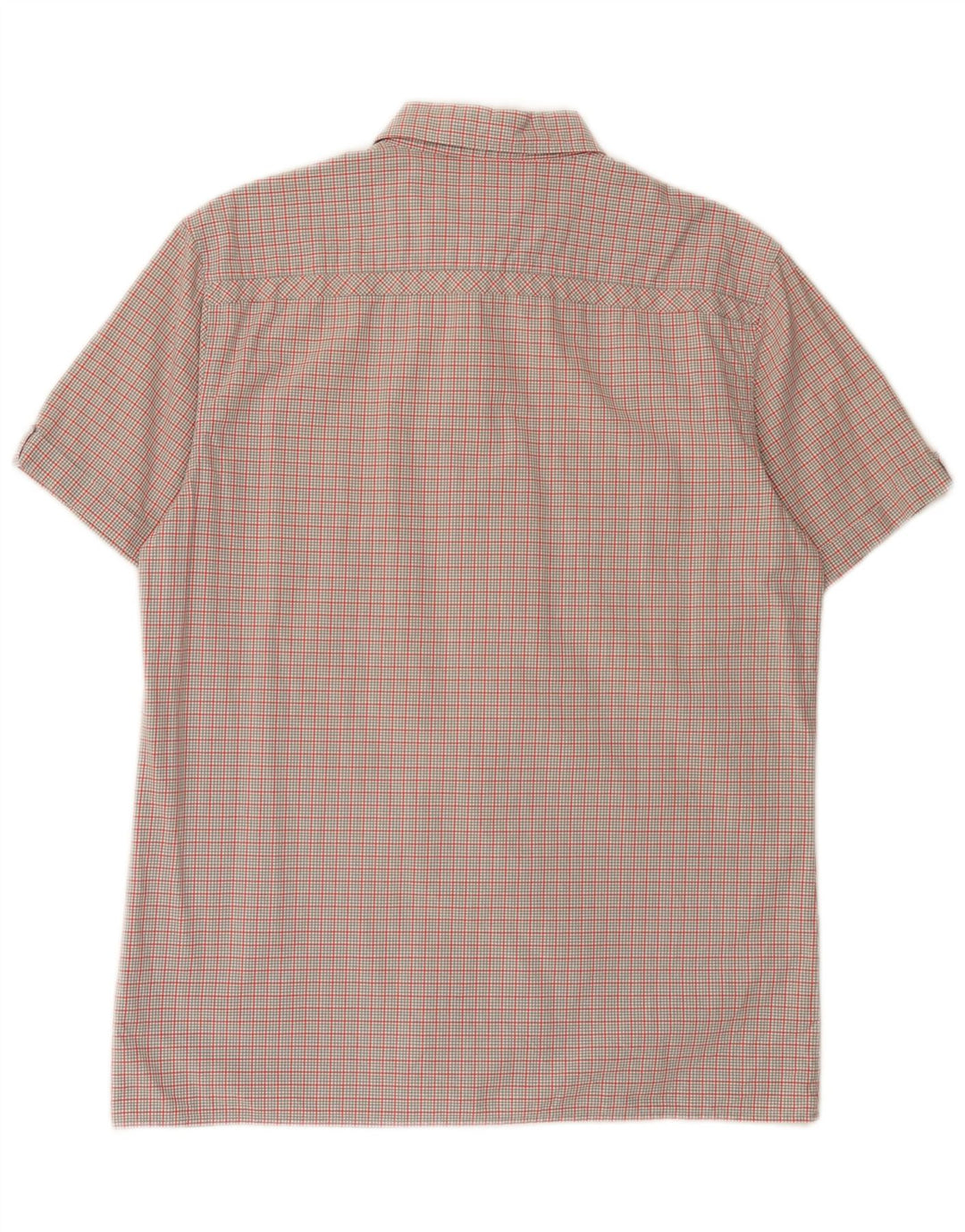 Gap Chemise à Manches Courtes Homme Gris Moyen Carreaux Coton
