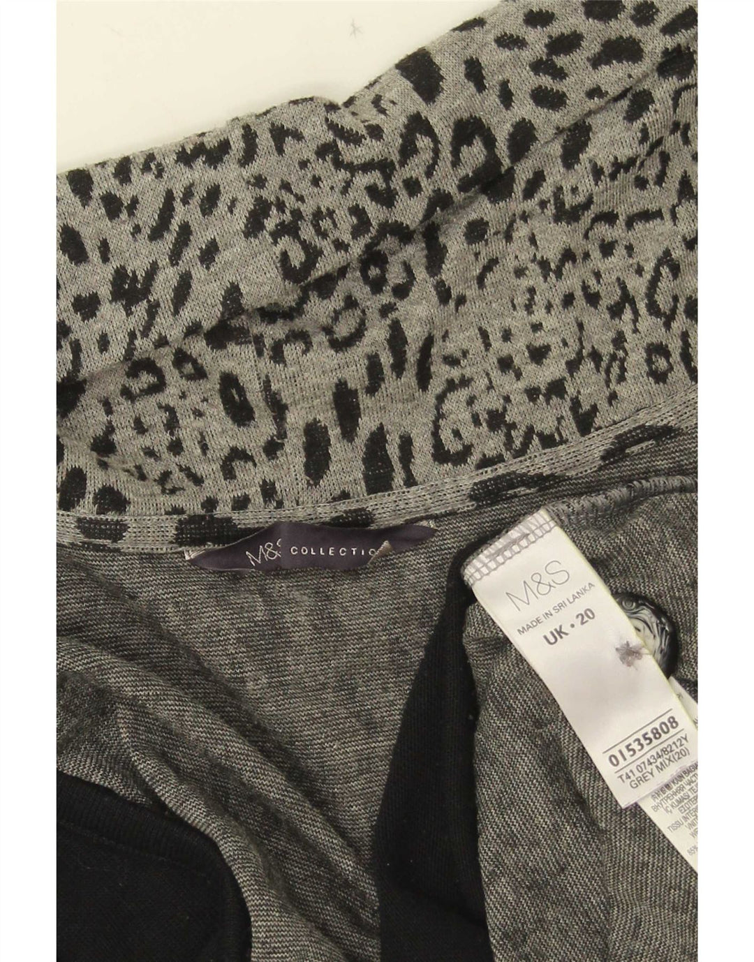 Marks & Spencer Pull cardigan asymétrique pour femme UK 20 2XL Gris