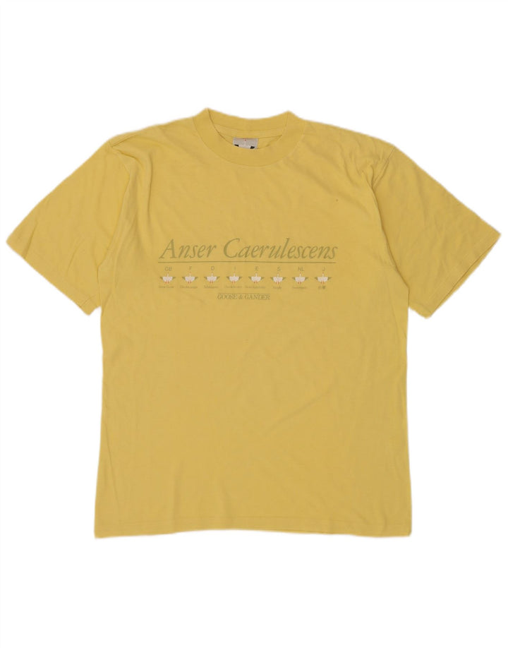 GOOSE & GANDER T-Shirt Graphique Homme Jaune Moyen Coton