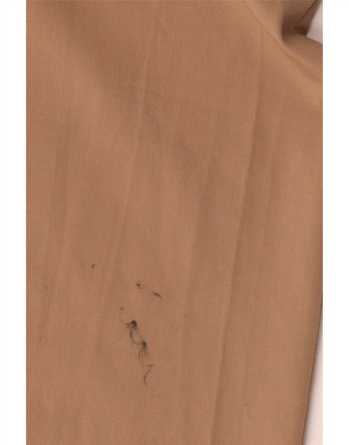Zara Pantalon Chino Large Femme Medium W28 L30 Marron Polyester