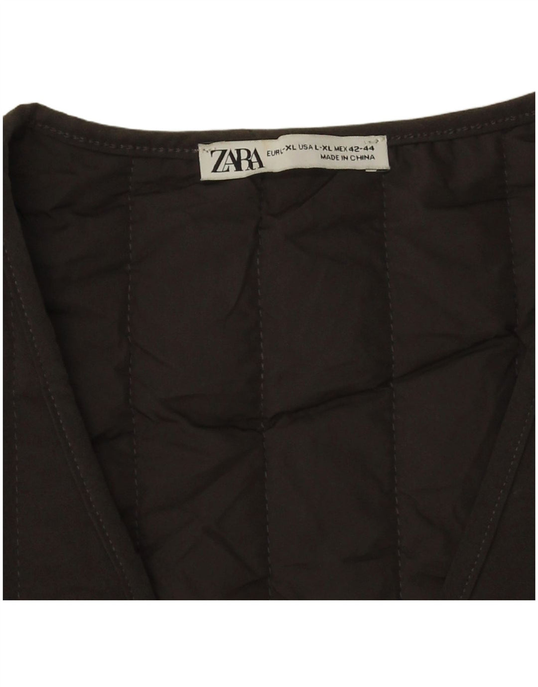 Zara Gilet rembourré pour homme UK 40 Large Gris Polyester