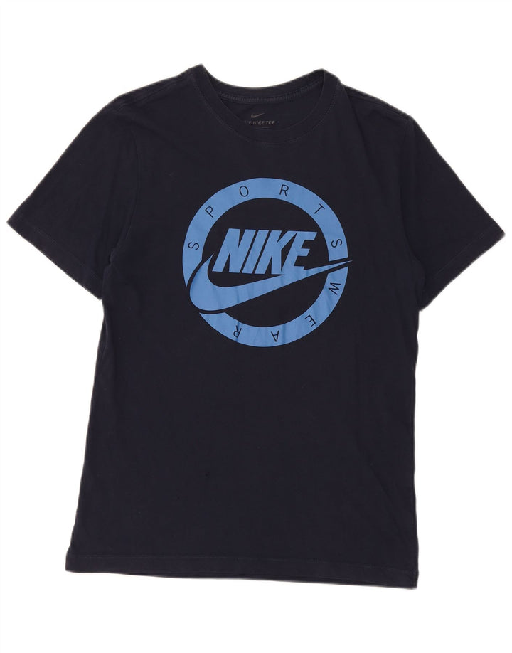 Nike T-shirt graphique pour homme en coton bleu marine Taille S