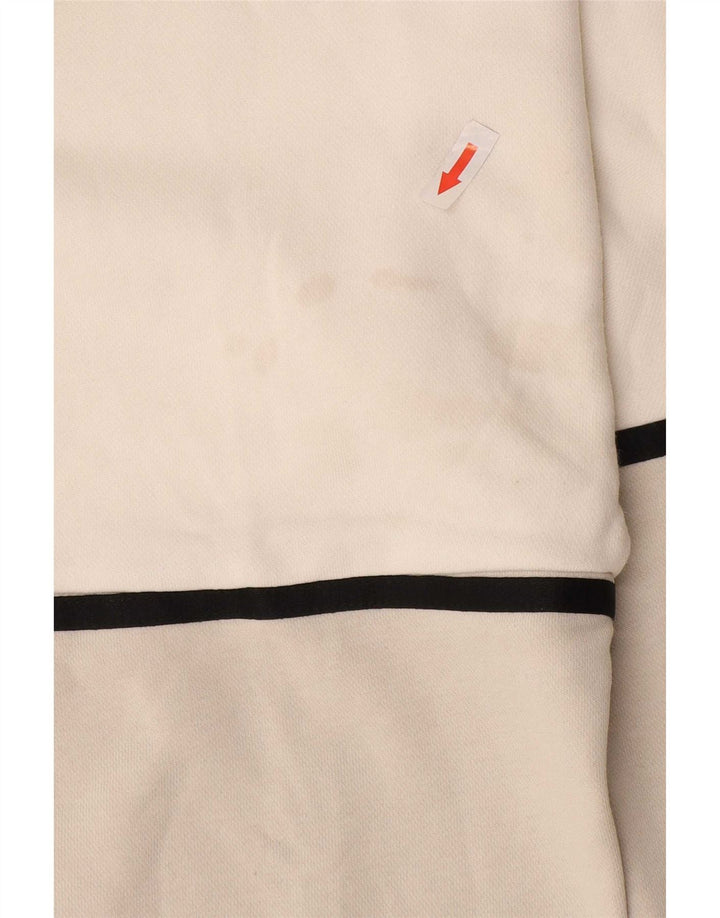 Nike Pull à capuche graphique en coton color block blanc moyen pour homme