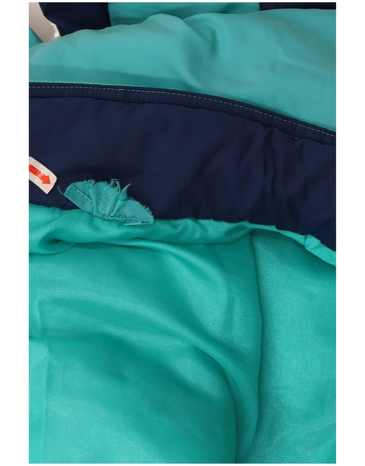 vintage Mens Loose Fit Ski Combinaison IT 46 Petit Bleu Colorblock Polyamide