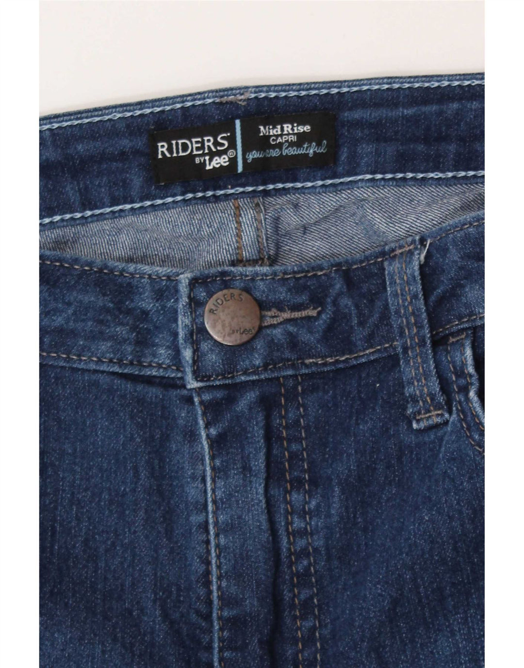 Lee Jean Capri Taille Moyenne Femme W32 L21 Bleu