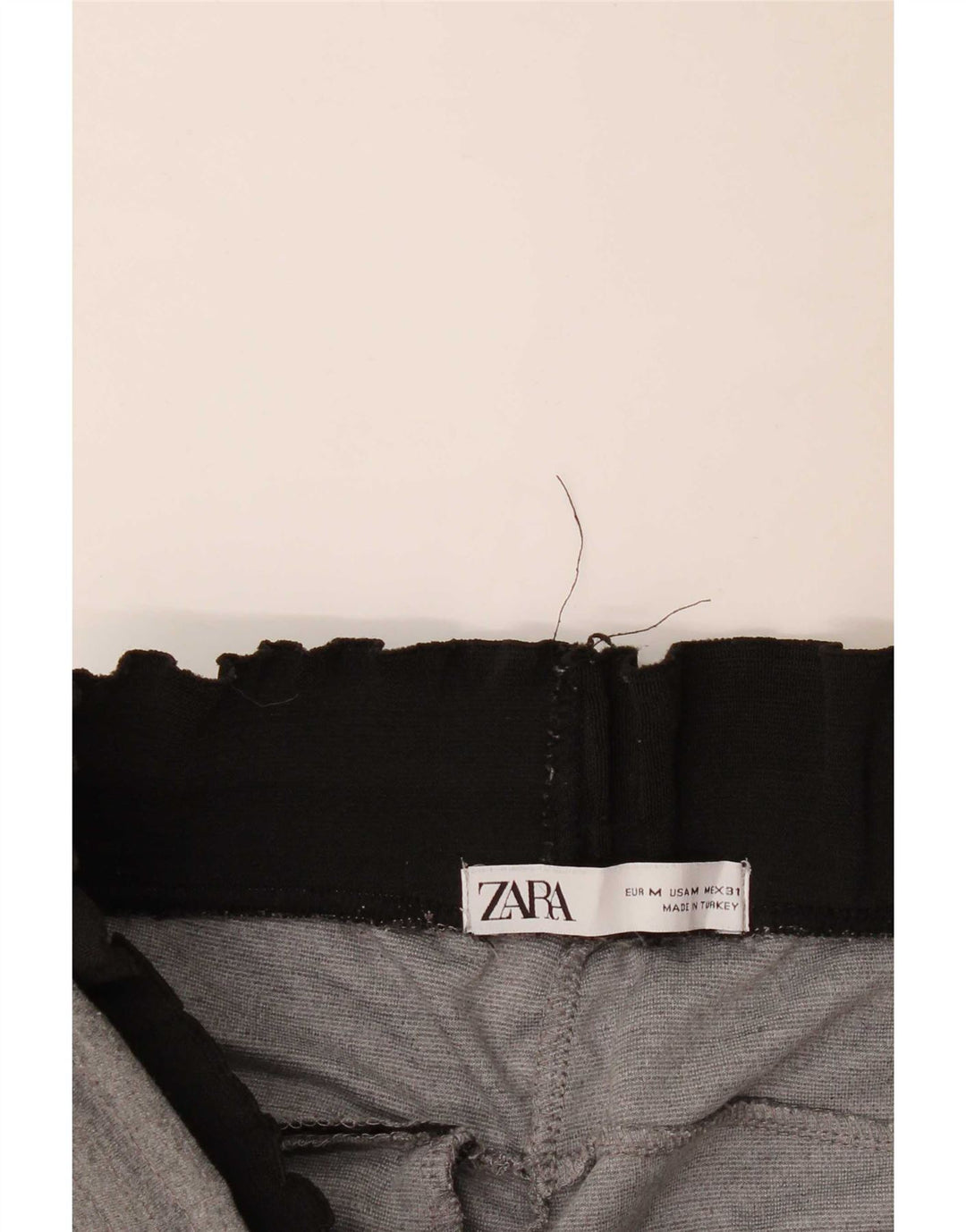 Zara Pantalon De Survêtement Crop Homme Gris Moyen Colourblock