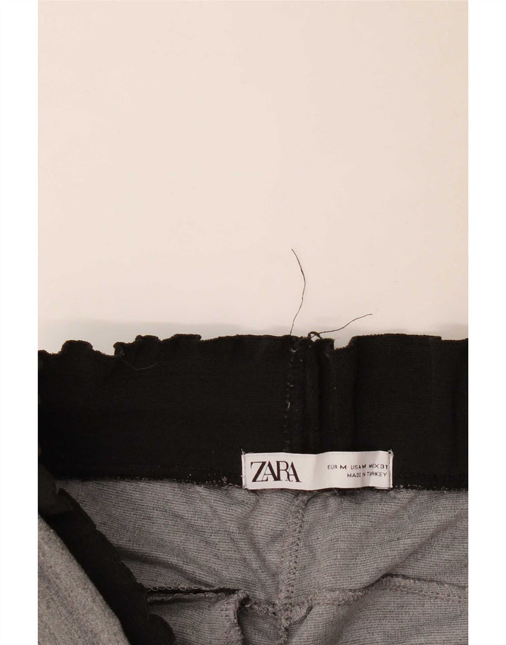 Zara Pantalon De Survêtement Crop Homme Gris Moyen Colourblock