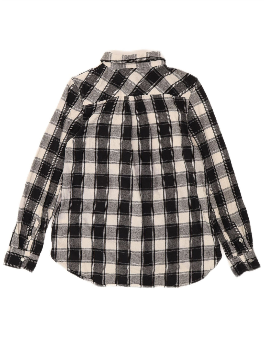 LEVI'S Chemise en flanelle pour femme UK 10 Petit coton à carreaux noirs