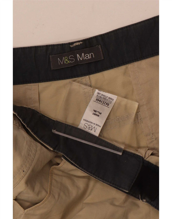 Marks & Spencer Short cargo pour homme W36 Grand coton beige