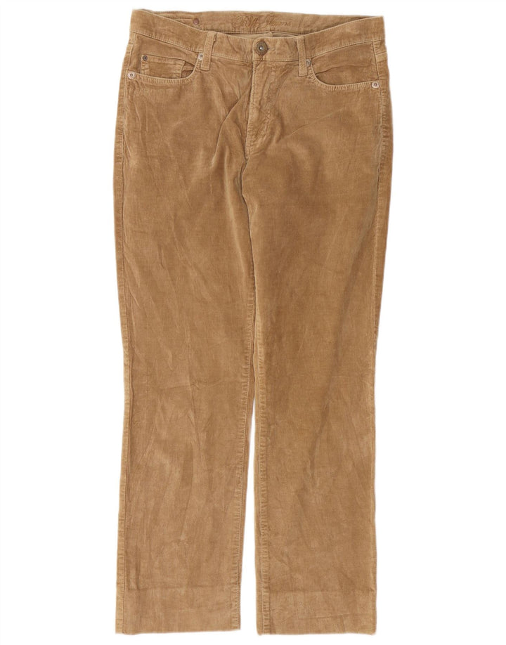 RIFLE Pantalon Droit Femme Velours Côtelé W31 L28 Coton Beige