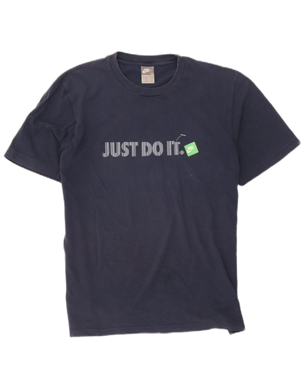 NIKE T-shirt graphique pour hommes UK 42/44 Large Bleu marine