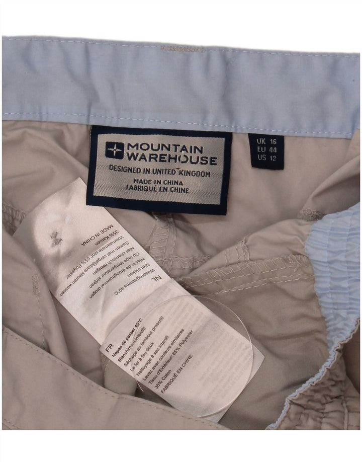Mountain Warehouse Bermuda pour femme UK 16 Large W34 Beige Polyester